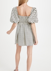 Self Portrait Monochrome Check Mini Dress