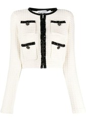 Self Portrait SELF-PORTRAIT Structured knit cropped cardigan