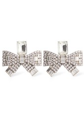 Self Portrait Small Crystal Bow Earrings