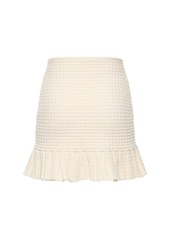 Self Portrait Textured Knit Mini Skirt