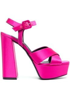 Sergio Rossi 130mm open-toe satin sandals