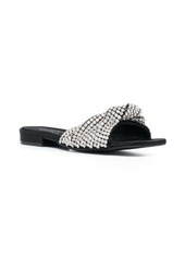 Sergio Rossi crystal-embellished flat sandals