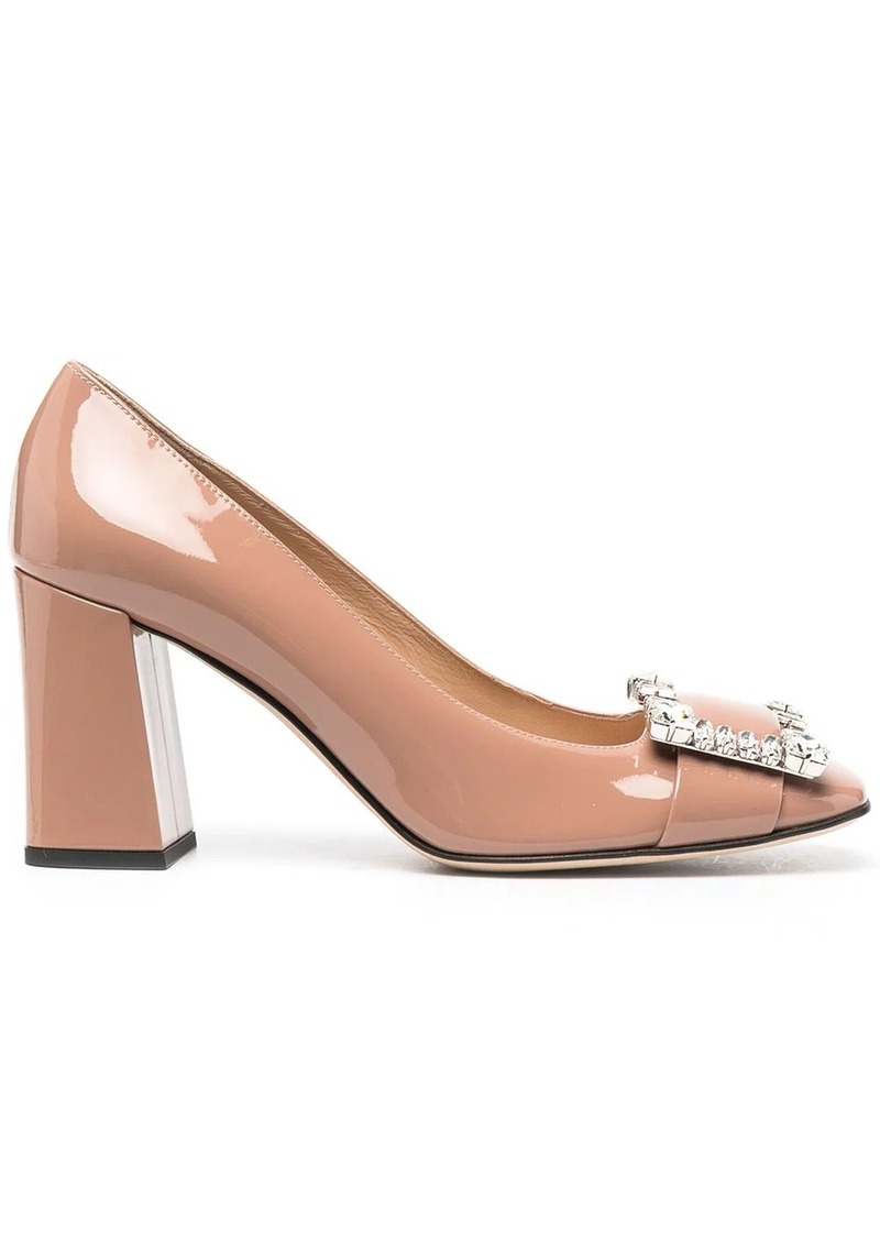 Sergio Rossi embellished patent pumps