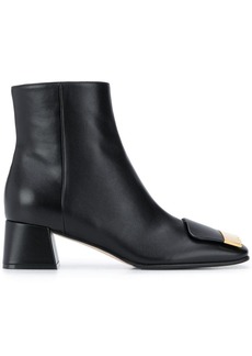 Sergio Rossi logo-plaque ankle boots