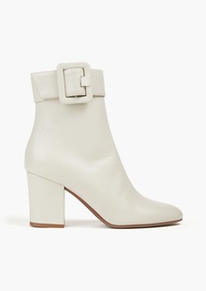 Sergio Rossi - Buckled leather ankle boots - Gray - EU 39.5