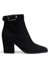 Sergio Rossi - Buckled suede ankle boots - Black - EU 34.5