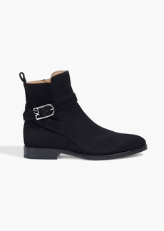 Sergio Rossi - Buckled suede ankle boots - Black - EU 37