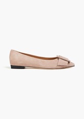 Sergio Rossi - SR Milano embellished suede point-toe flats - Pink - EU 36