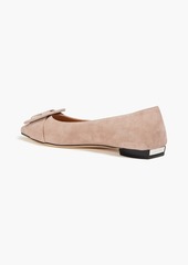 Sergio Rossi - SR Milano embellished suede point-toe flats - Pink - EU 36