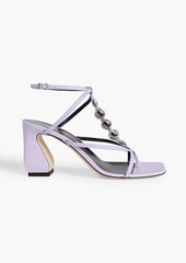 Sergio Rossi - Chain-embellished leather sandals - Purple - EU 37