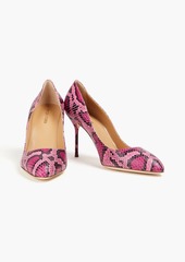 Sergio Rossi - Chichi snake-effect leather pumps - Pink - EU 37
