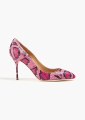 Sergio Rossi - Chichi snake-effect leather pumps - Pink - EU 40
