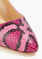 Sergio Rossi - Chichi snake-effect leather pumps - Pink - EU 40