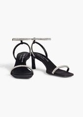 Sergio Rossi - Crystal-embellished leather sandals - Black - EU 36