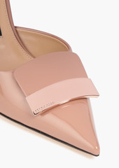 Sergio Rossi - Embellished patent-leather mules - Pink - EU 39