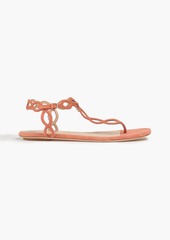 Sergio Rossi - Laser-cut suede sandals - Orange - EU 38