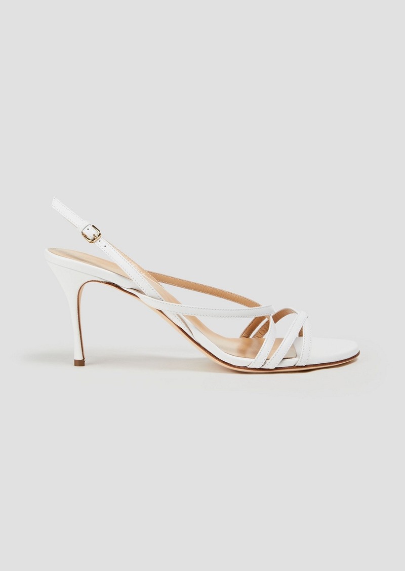 Sergio Rossi - Leather slingback sandals - White - EU 40