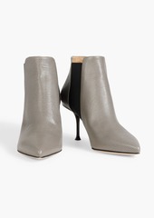 Sergio Rossi - Lizard-effect leather ankle boots - Gray - EU 40