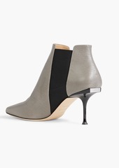 Sergio Rossi - Lizard-effect leather ankle boots - Gray - EU 40