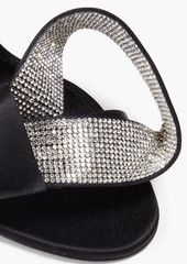 Sergio Rossi - Marquise embellished satin sandals - Black - EU 37.5