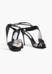 Sergio Rossi - Marquise embellished satin sandals - Black - EU 37.5