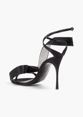 Sergio Rossi - Marquise embellished satin sandals - Black - EU 37.5