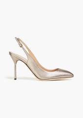 Sergio Rossi - Metallic leather slingback pumps - Metallic - EU 36