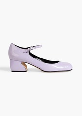 Sergio Rossi - Patent-leather Mary Jane pumps - Gray - EU 35