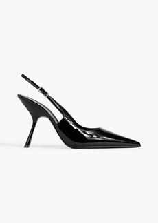 Sergio Rossi - Patent-leather slingback pumps - Black - EU 38.5