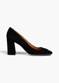 Sergio Rossi - Royal Vernice patent leather-trimmed suede pumps - Black - EU 37.5