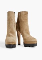 Sergio Rossi - Shana 90 suede platform ankle boots - Neutral - EU 38.5