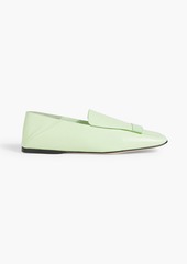 Sergio Rossi - sr1 leather collapsible-heel loafers - Green - EU 36