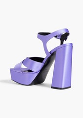 Sergio Rossi - sr Alicia satin platform sandals - Purple - EU 38