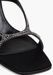 Sergio Rossi - sr Aracne 95 crystal-embellished satin sandals - Black - EU 36