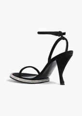 Sergio Rossi - sr Bijoux crystal-embellished suede sandals - Black - EU 36