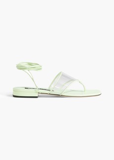 Sergio Rossi - sr Lunettes 15 leather and PVC sandals - Green - EU 36