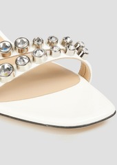 Sergio Rossi - sr Milano 50 crystal-embellished leather sandals - White - EU 35