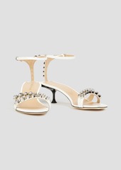 Sergio Rossi - sr Milano 50 crystal-embellished leather sandals - White - EU 35