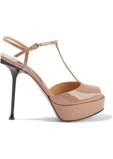 Sergio Rossi - sr Milano patent-leather platform sandals - Pink - EU 38
