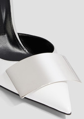 Sergio Rossi - sr Miroir embellished leather pumps - White - EU 37