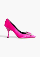 Sergio Rossi - sr Twenty 90 embellished satin pumps - Pink - EU 37