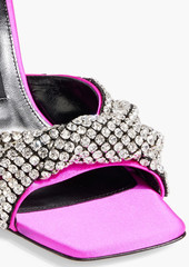 Sergio Rossi - sr Tyra 95 crystal-embellished satin mules - Pink - EU 35