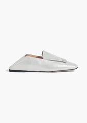 Sergio Rossi - sr1 metallic suede collapsible-heel loafers - Metallic - EU 36