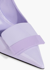 Sergio Rossi - sr1 75 embellished patent-leather slingback pumps - Purple - EU 36