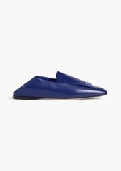 Sergio Rossi - sr1 leather collapsible-heel loafers - Blue - EU 35.5