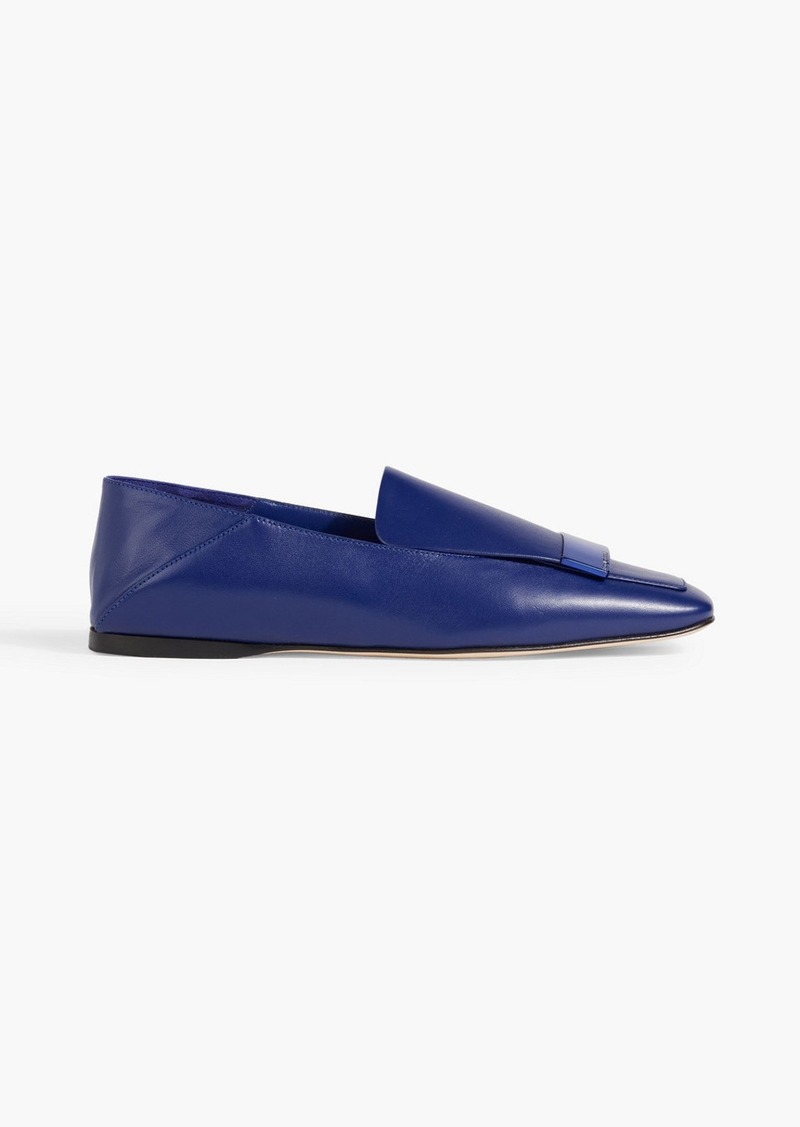 Sergio Rossi - sr1 leather collapsible-heel loafers - Blue - EU 36
