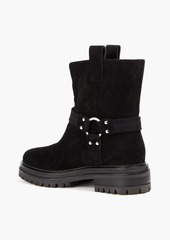 Sergio Rossi - Ring-embellished suede boots - Black - EU 35