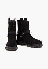 Sergio Rossi - Ring-embellished suede boots - Black - EU 35