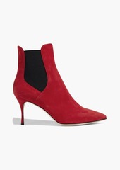 Sergio Rossi - Suede ankle boots - Red - EU 37