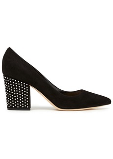 Sergio Rossi - Crystal-embellished suede pumps - Black - EU 38